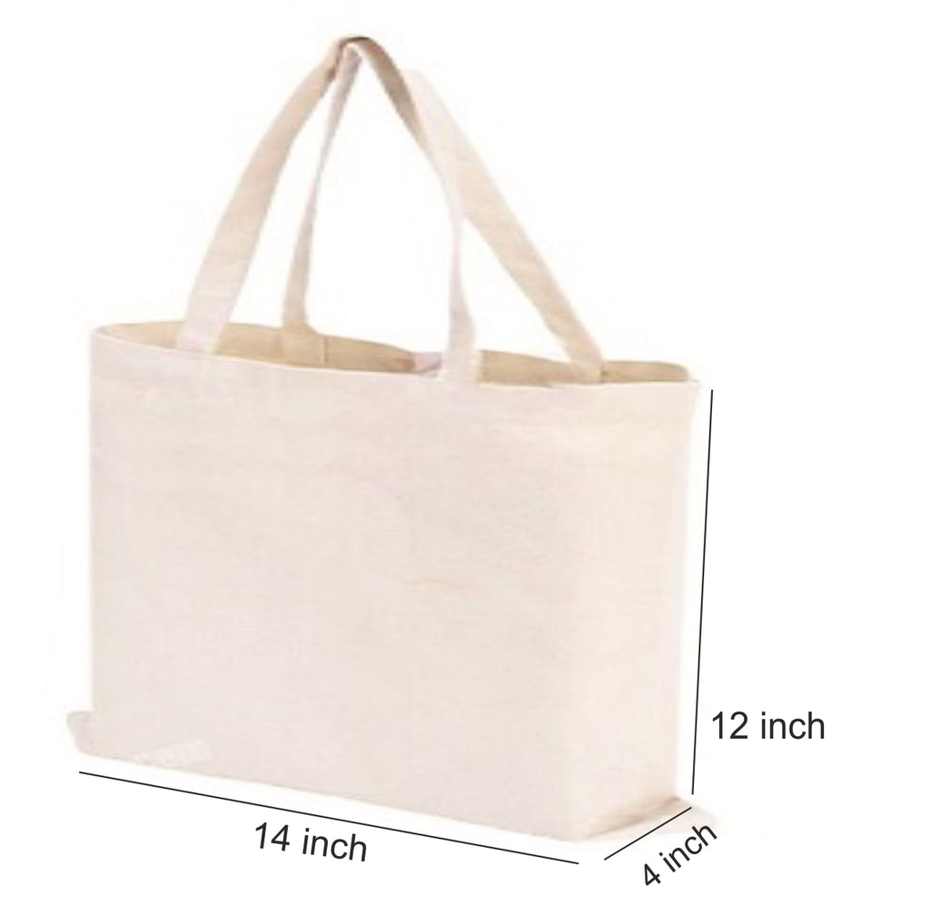 Khadi Bag With Gusset Rope Handle 150GSM WCC 5KG | 14W x 12H x 4G Inch  | Natural Color