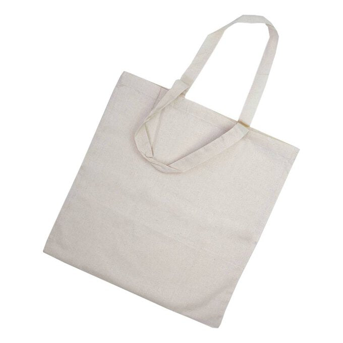 Off White Cotton Bag without Gusset Rope Handle 150GSM WCC 5KG - 12W x 12H Inch