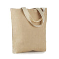 Natural Brown Jute Bag without Gusset Jute Strip Handle 290GSM WCC 10KG - 14W x 18H Inch