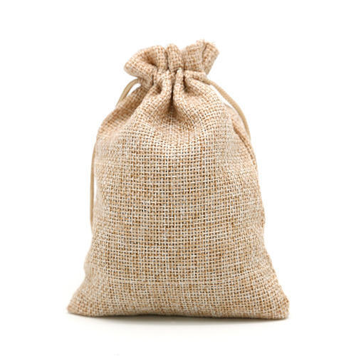 Juco Pouch with Rope Closure | 410GSM WCC 10KG| 10W x 12H Inch  | Brown