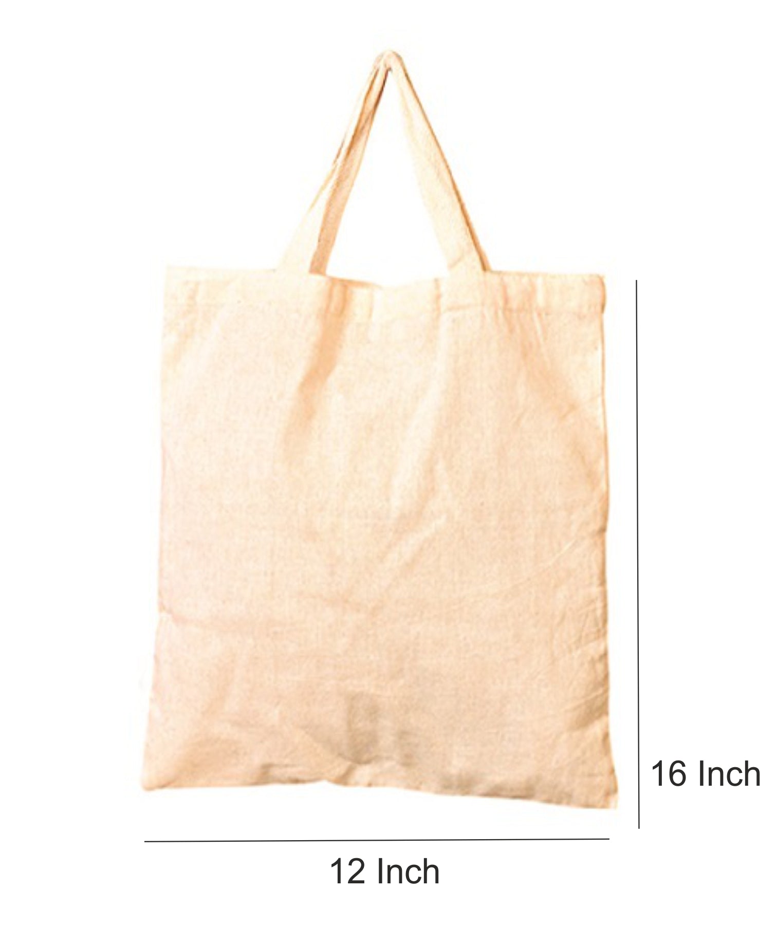 Khadi Bag Without Gusset Rope Handle 150GSM WCC 5KG | 12W x 16H Inch | Natural Color