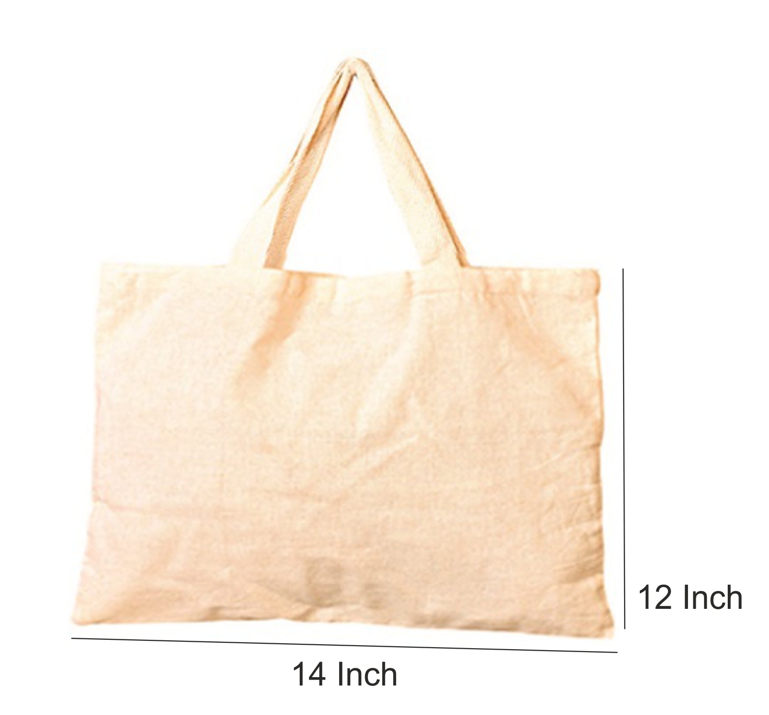 Khadi Bag Without Gusset Rope Handle 150GSM WCC 5KG | 14W x 12H Inch | Natural Color
