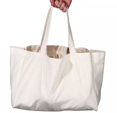 Canvas Grocery Bag | 6 Pocket | 250GSM WCC 5KG|14W x 14H x 6G | Cream