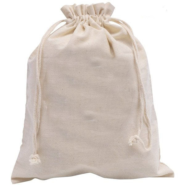 Cotton Pouch with Rope Closure 150GSM WCC 5KG | 10W x 10H Inch | Off White