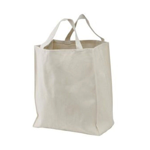 White Cotton Bag with Gusset Rope Handle 150GSM WCC 5KG - 10W x 12H x 4G Inch