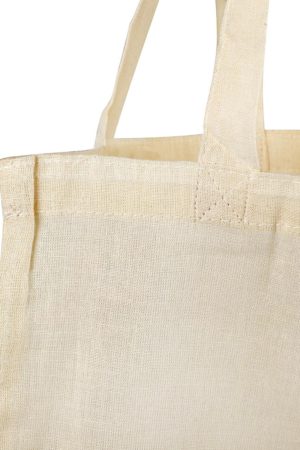 Khadi Bag With Gusset Rope Handle 150GSM WCC 5KG | 12W x 16H x 4G Inch | Natural Color