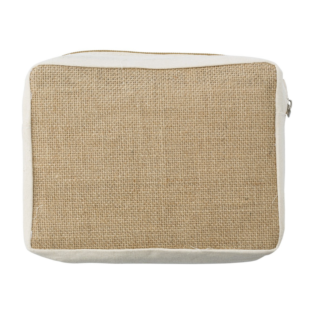 Jute Cosmetics Bag | 410GSM WCC 10KG|20CM x 15CM x 6CM | Natural